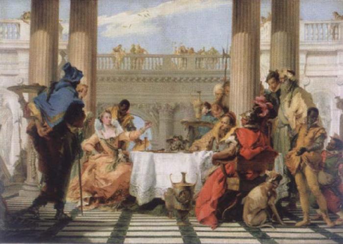 Giambattista Tiepolo The banquet of the Kleopatra oil painting image